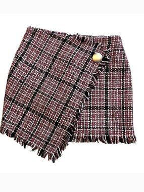 Storets Tweed Fringe Mini Skirt Medium